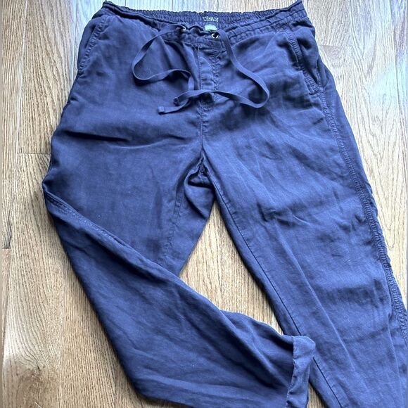 Nordstrom Caslon Linen Navy Pants - Picture 2 of 5